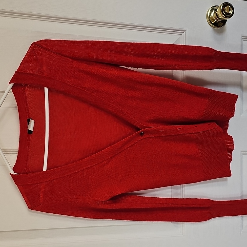 JCrew Red Cardigan Xtra Small
